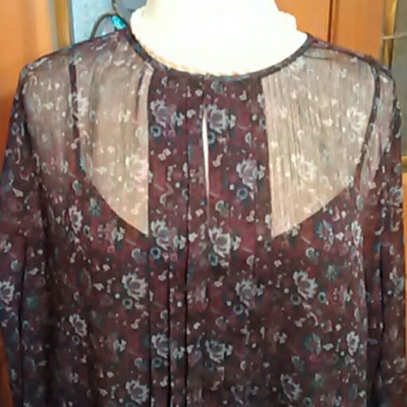 Loft Sheer Slip Dress - Picture 2 of 8